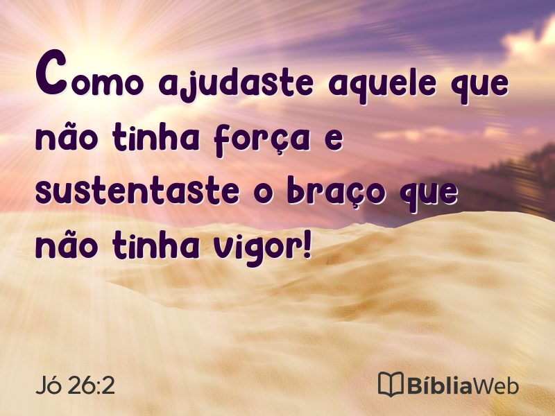 Jó 26:2 em imagem para compartilhar