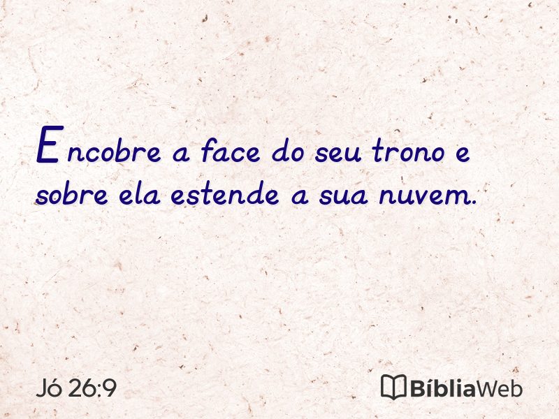 Jó 26:9 em imagem para compartilhar