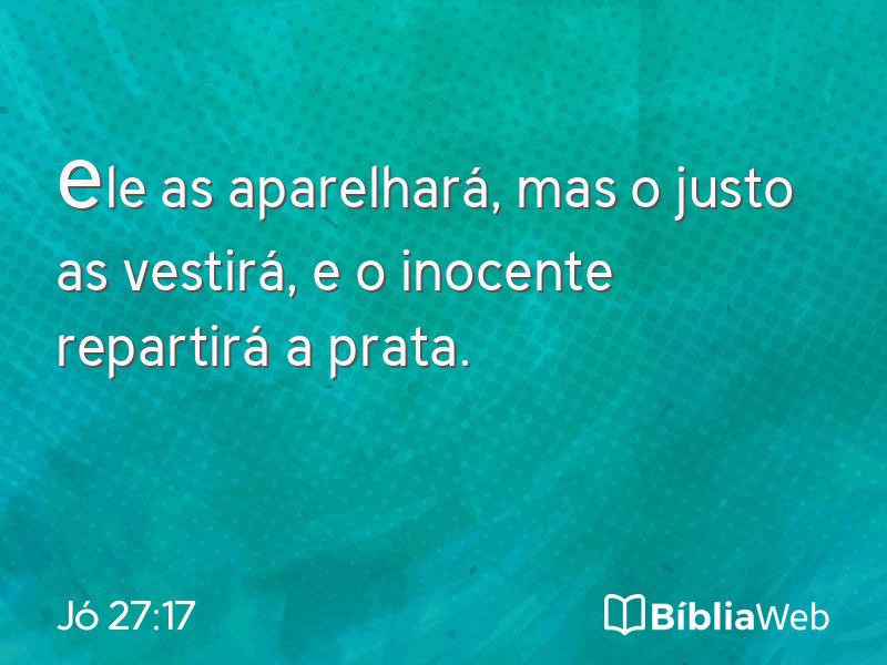 Jó 27:17 em imagem para compartilhar