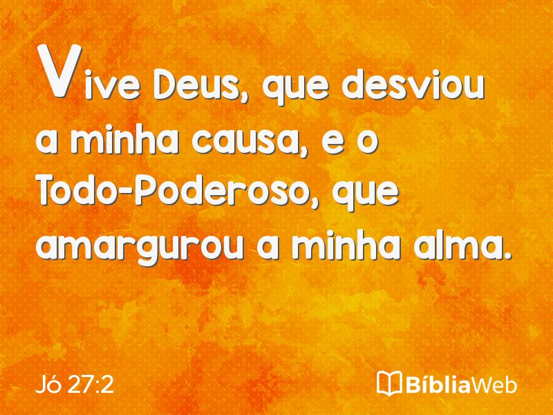 Jó 27:2 em imagem para compartilhar