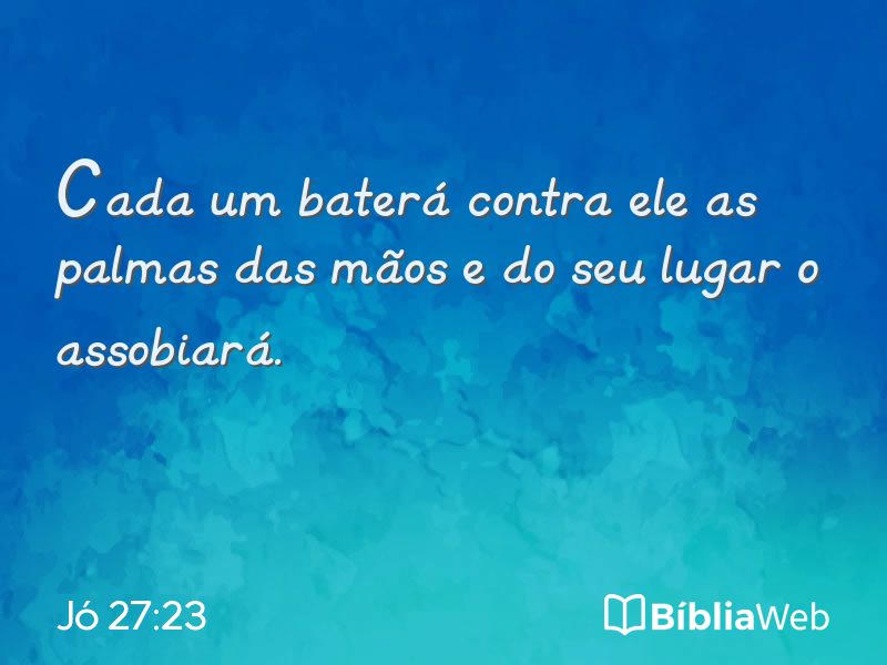 Jó 27:23 em imagem para compartilhar