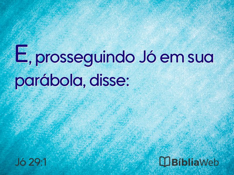 Jó 29:1 em imagem para compartilhar