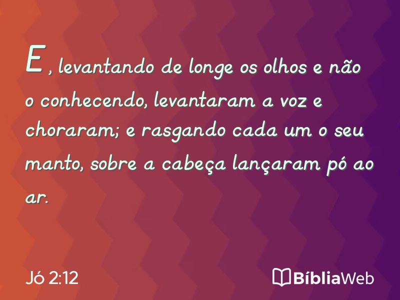 Jó 2:12 em imagem para compartilhar