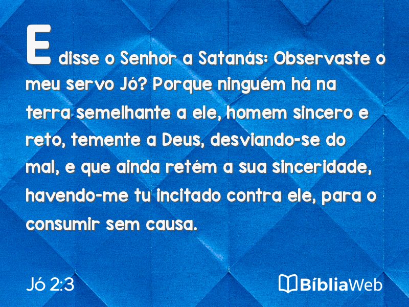 Jó 2:3 em imagem para compartilhar