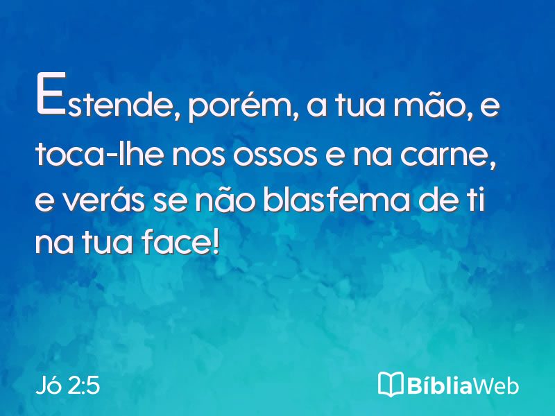 Jó 2:5 em imagem para compartilhar