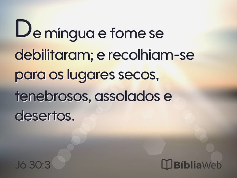 Jó 30:3 em imagem para compartilhar