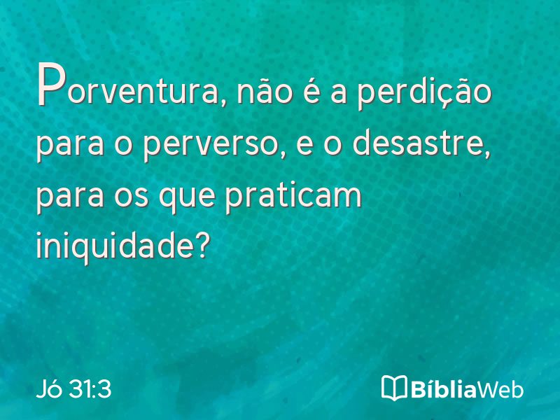 Jó 31:3 em imagem para compartilhar