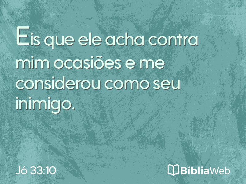 Jó 33:10 em imagem para compartilhar