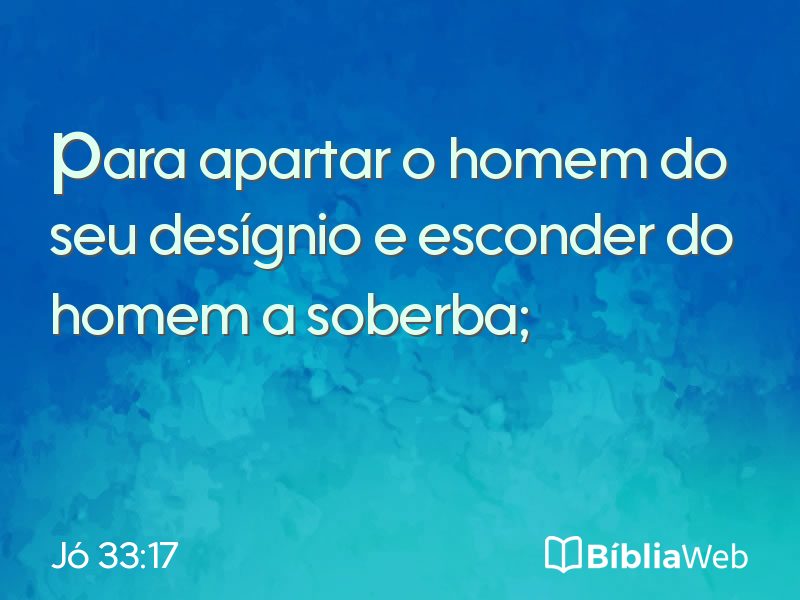 Jó 33:17 em imagem para compartilhar