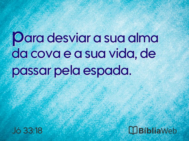Jó 33:18 em imagem para compartilhar