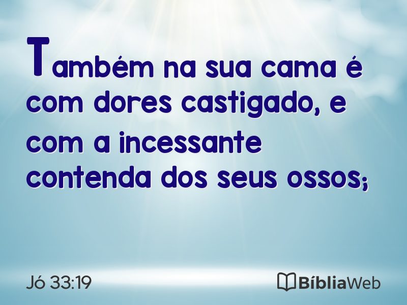 Jó 33:19 em imagem para compartilhar