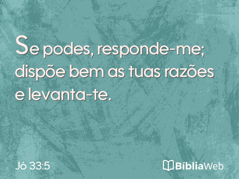 Jó 33:5 em imagem para compartilhar