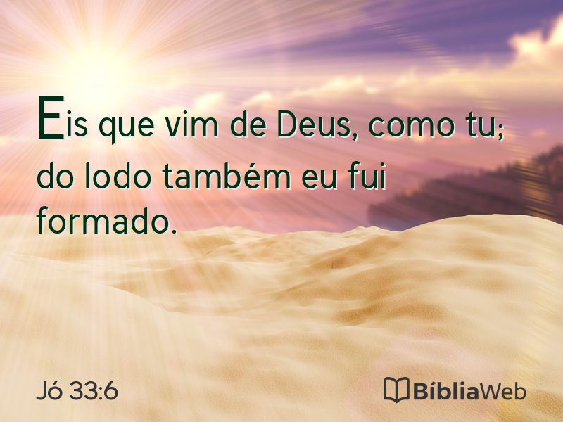 Jó 33:6 em imagem para compartilhar