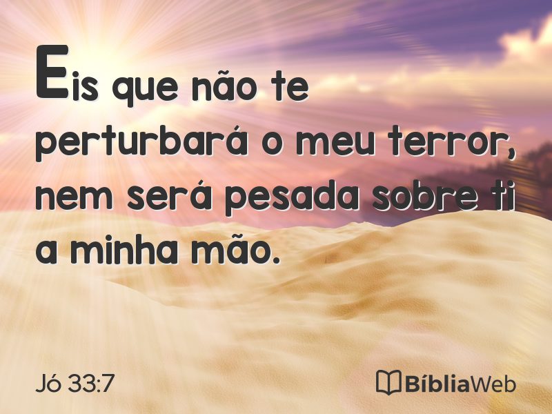 Jó 33:7 em imagem para compartilhar
