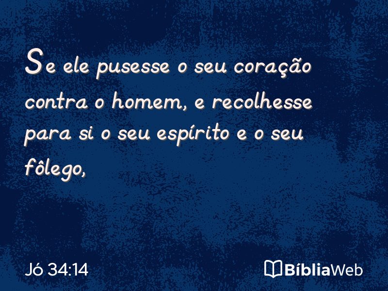 Jó 34:14 em imagem para compartilhar