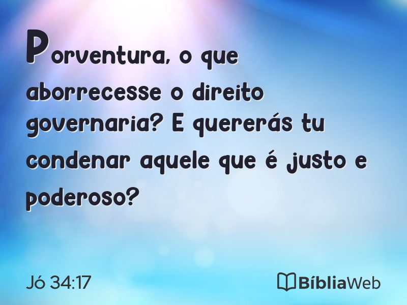 Jó 34:17 em imagem para compartilhar
