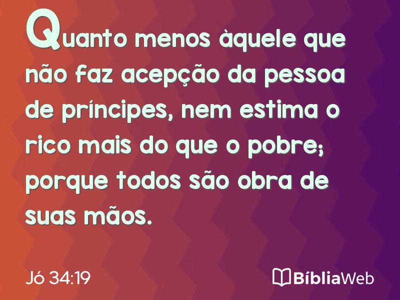 Jó 34:19 em imagem para compartilhar