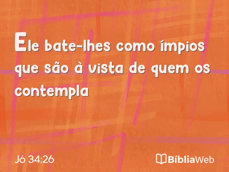 Jó 34:26 em imagem para compartilhar