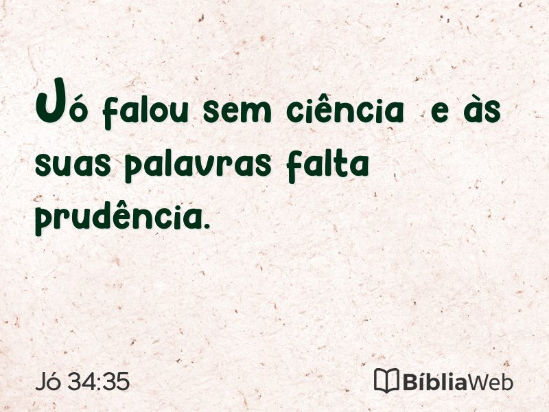 Jó 34:35 em imagem para compartilhar