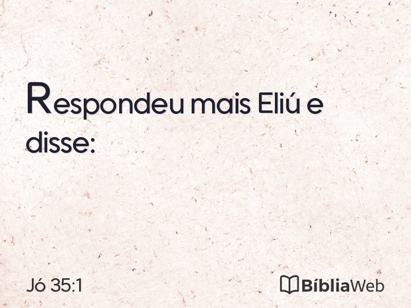 Jó 35:1 em imagem para compartilhar