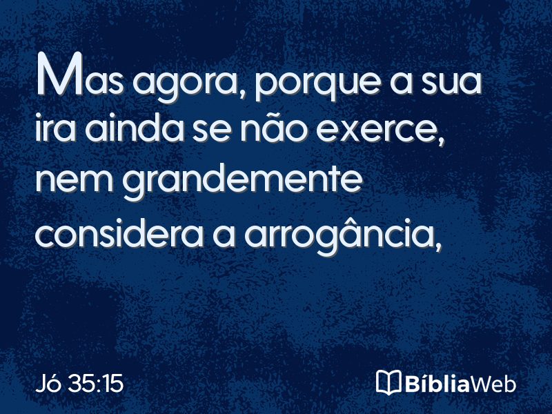 Jó 35:15 em imagem para compartilhar
