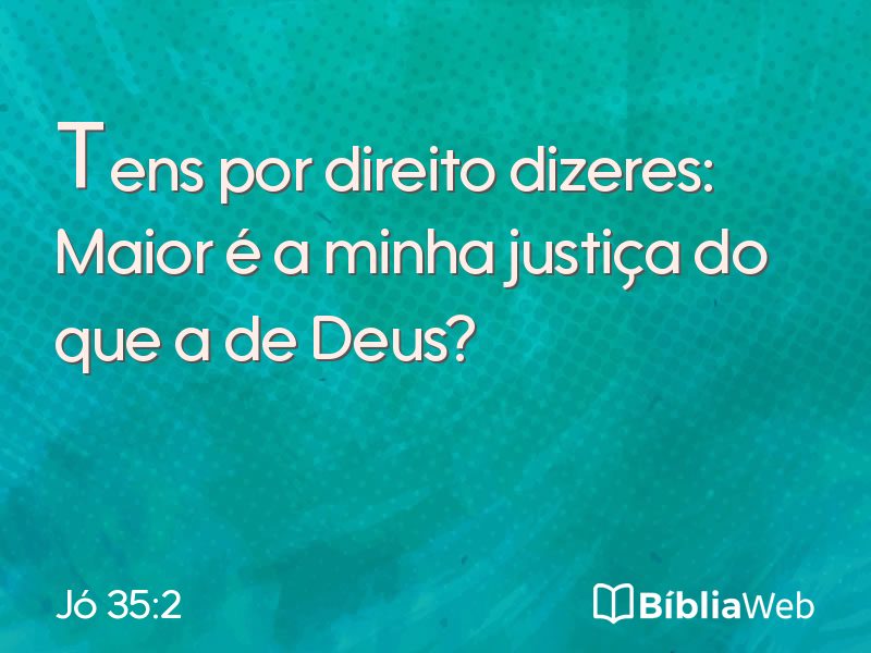 Jó 35:2 em imagem para compartilhar