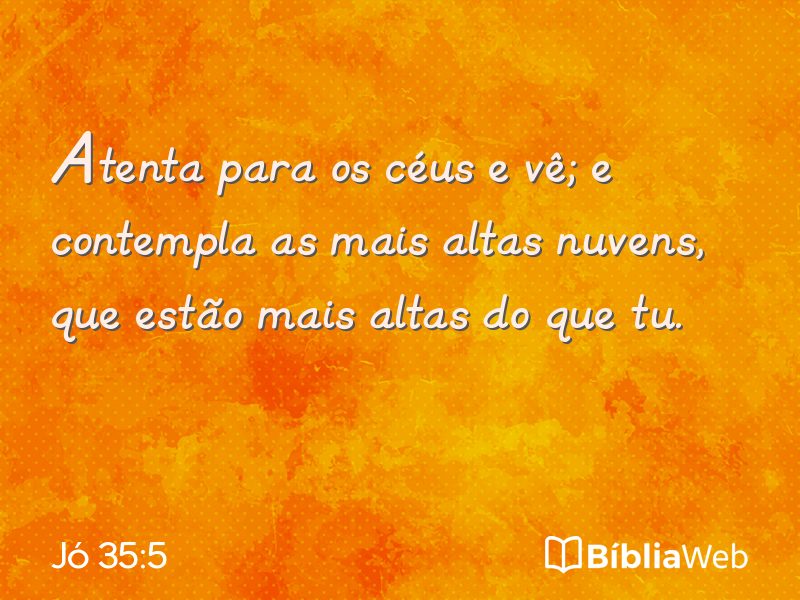 Jó 35:5 em imagem para compartilhar