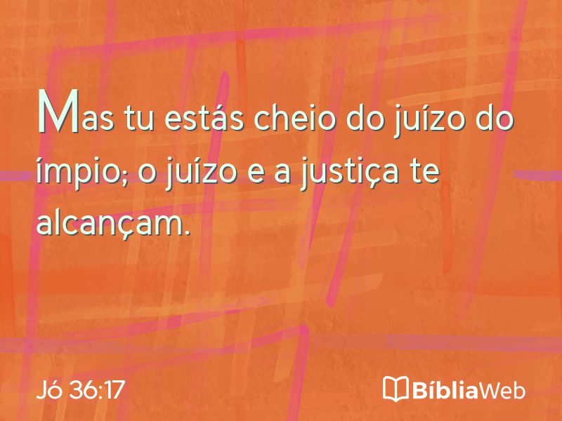 Jó 36:17 em imagem para compartilhar