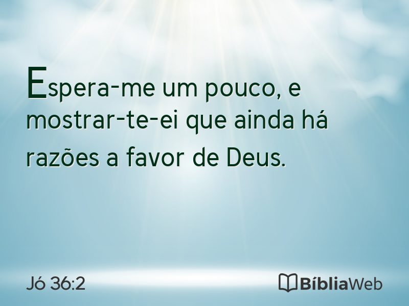 Jó 36:2 em imagem para compartilhar