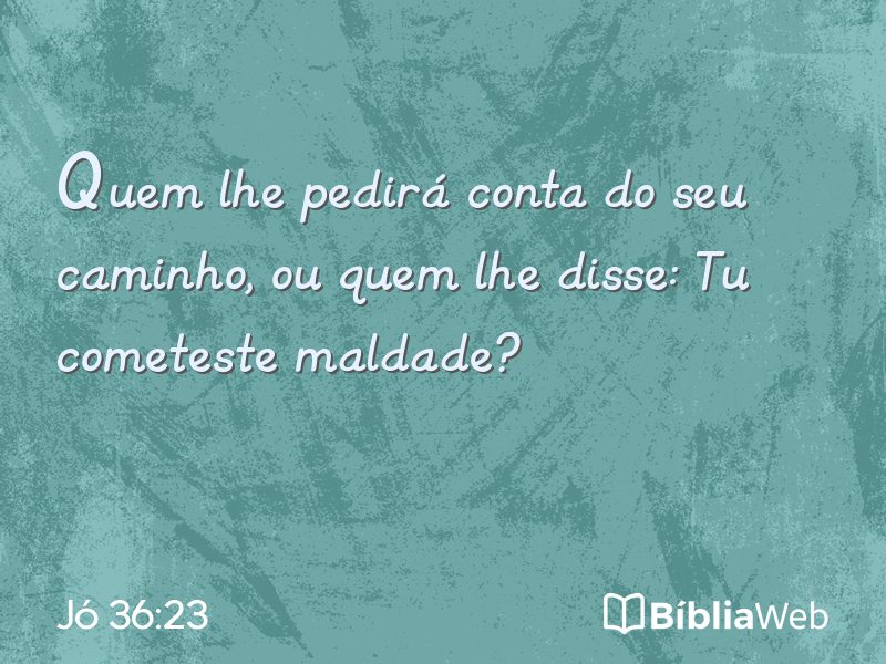 Jó 36:23 em imagem para compartilhar