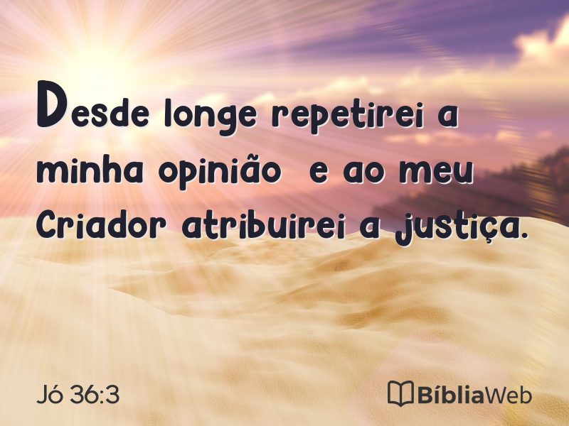 Jó 36:3 em imagem para compartilhar