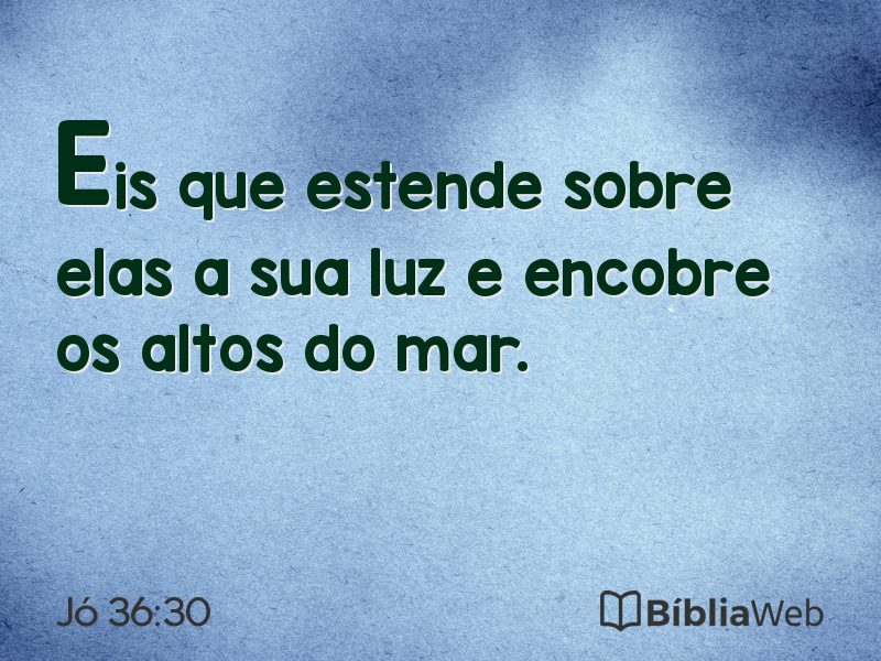Jó 36:30 em imagem para compartilhar