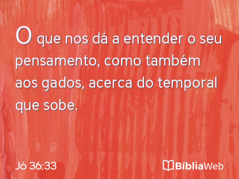 Jó 36:33 em imagem para compartilhar