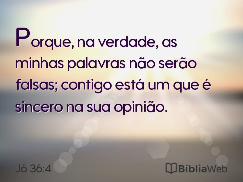 Jó 36:4 em imagem para compartilhar