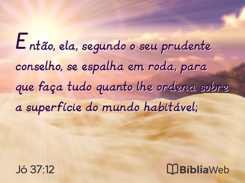 Jó 37:12 em imagem para compartilhar
