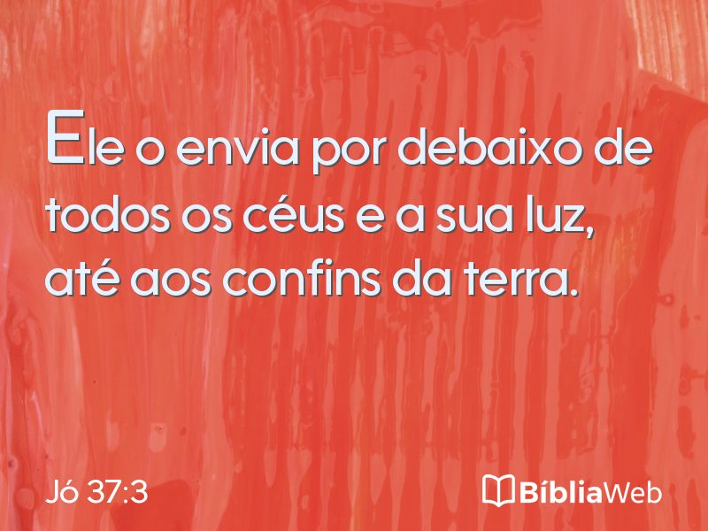 Jó 37:3 em imagem para compartilhar
