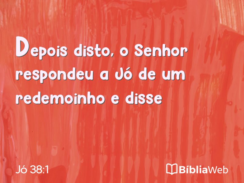 Jó 38:1 em imagem para compartilhar