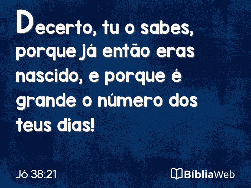 Jó 38:21 em imagem para compartilhar