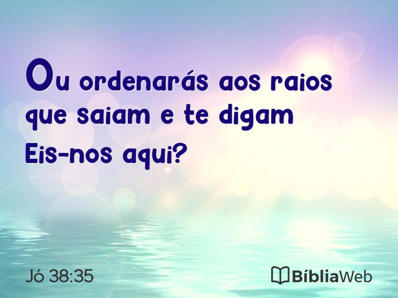Jó 38:35 em imagem para compartilhar