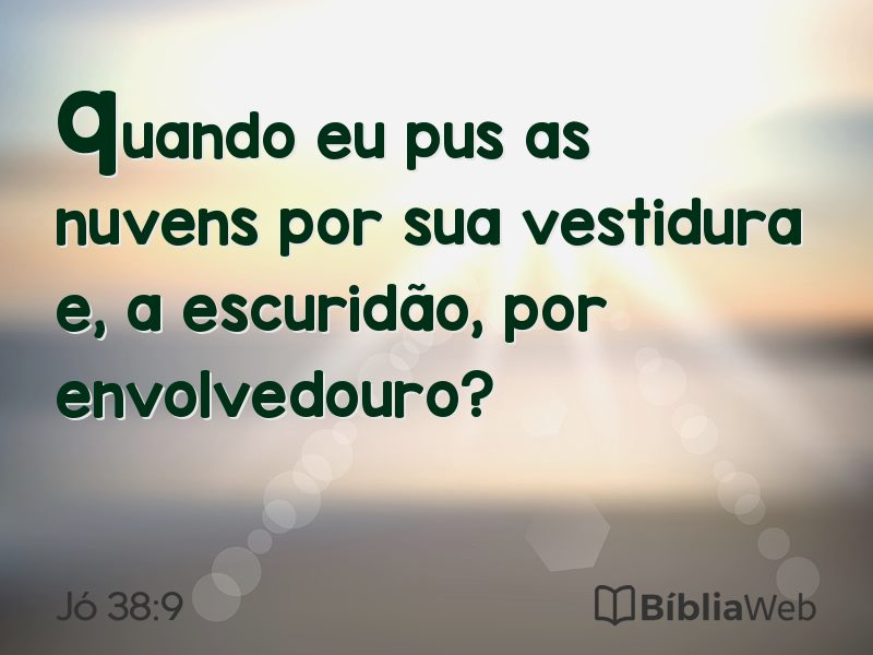 Jó 38:9 em imagem para compartilhar
