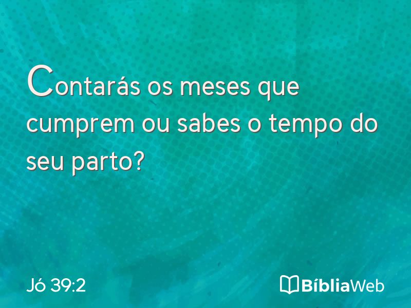 Jó 39:2 em imagem para compartilhar