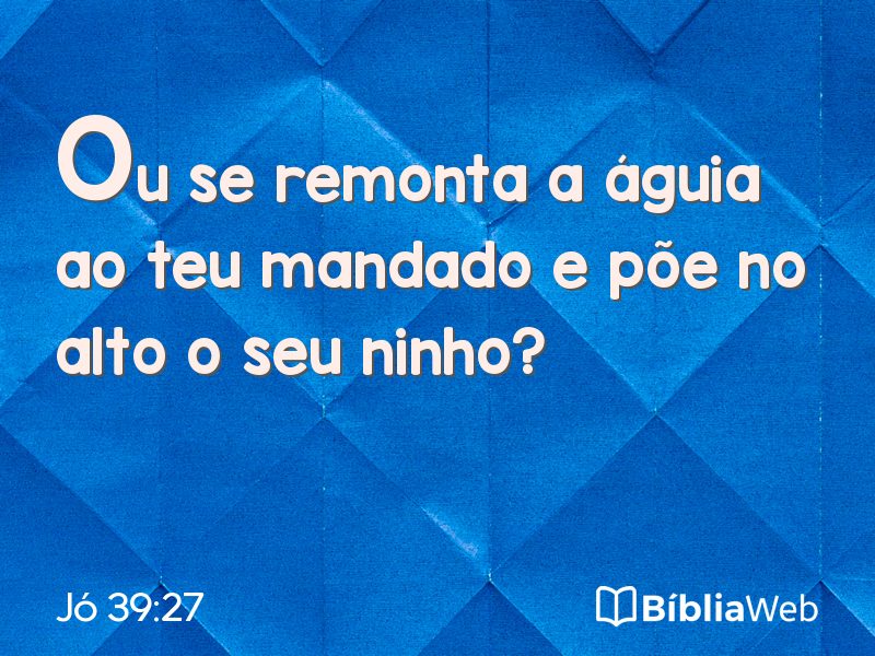 Jó 39:27 em imagem para compartilhar