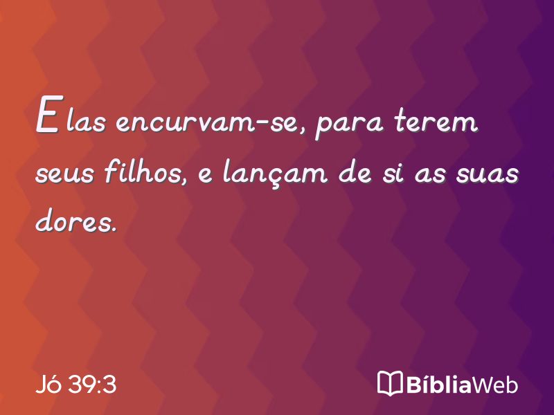 Jó 39:3 em imagem para compartilhar