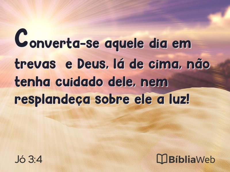 Jó 3:4 em imagem para compartilhar