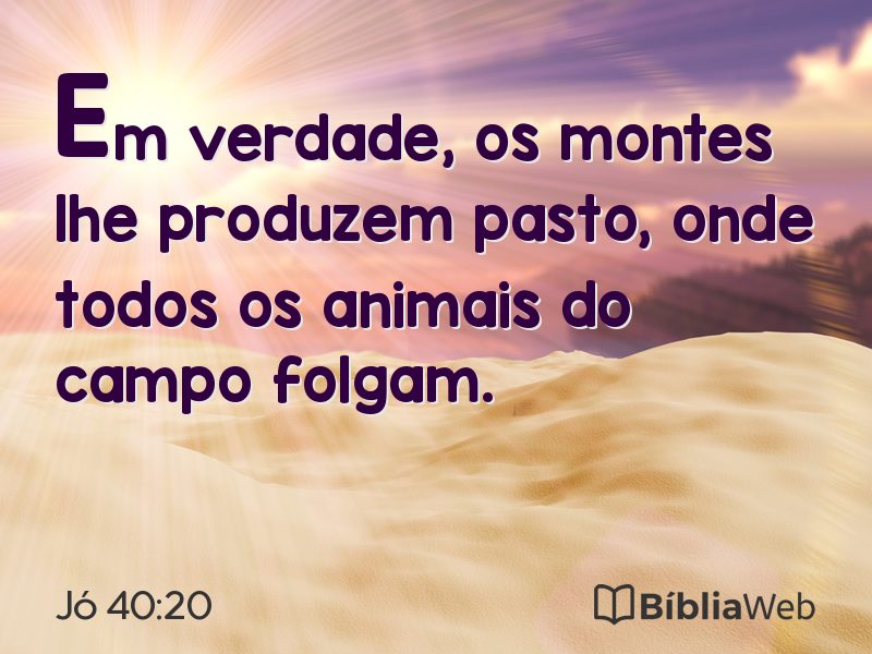 Jó 40:20 em imagem para compartilhar