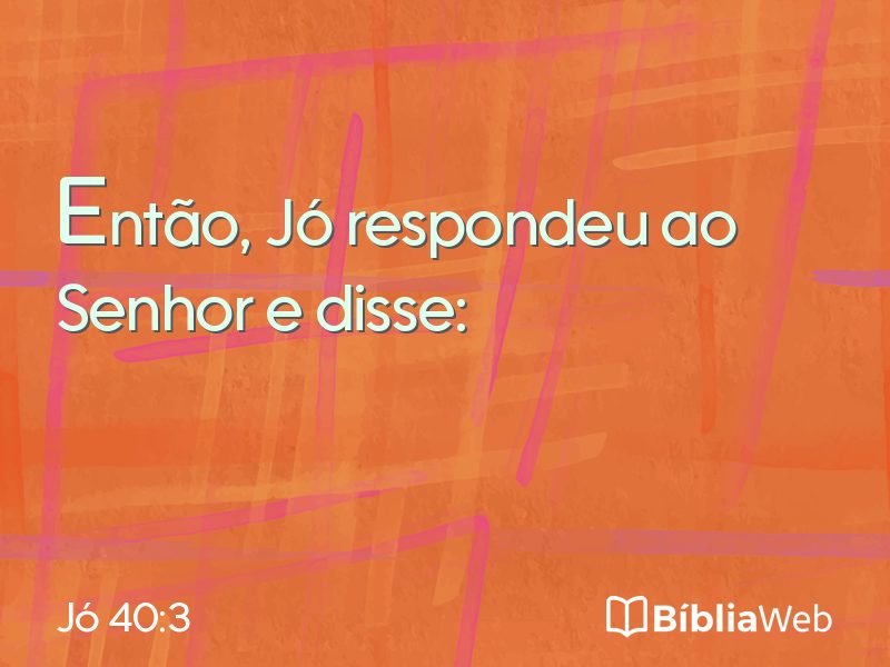 Jó 40:3 em imagem para compartilhar