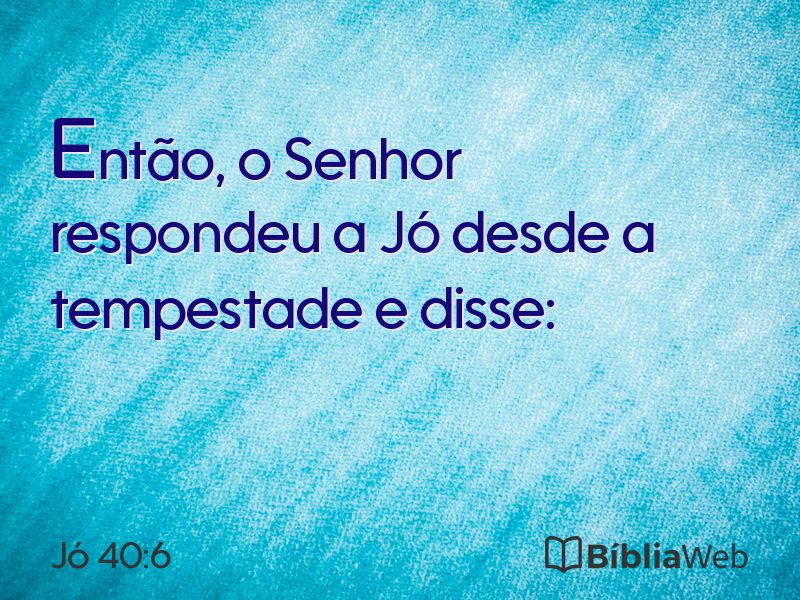 Jó 40:6 em imagem para compartilhar