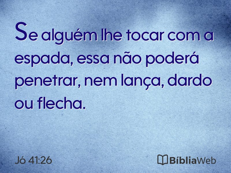 Jó 41:26 em imagem para compartilhar