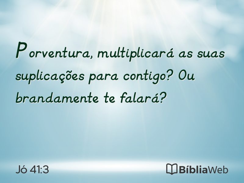 Jó 41:3 em imagem para compartilhar
