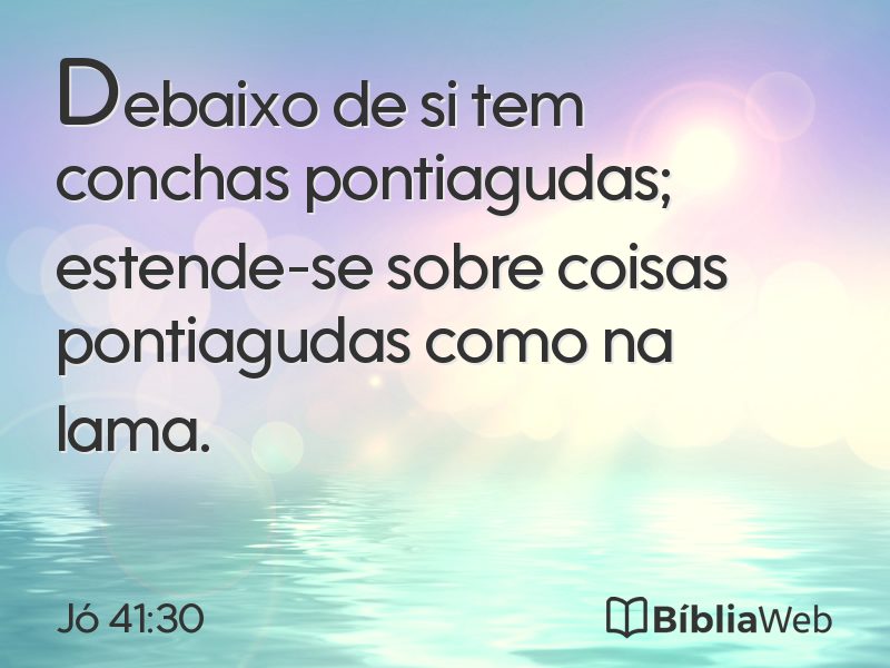 Jó 41:30 em imagem para compartilhar